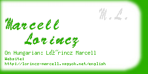 marcell lorincz business card